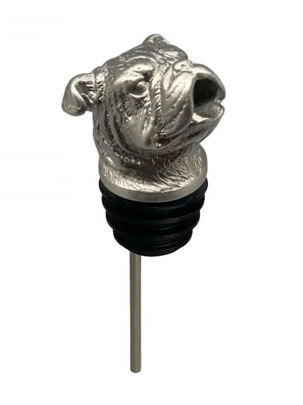 In Vino Veritas Menagerie Bulldog Wine Pourer-Aerator Stainless Steel #076 NIB